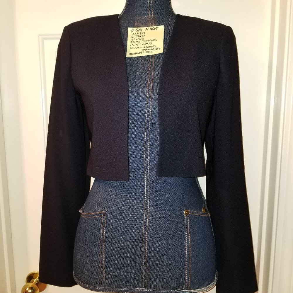 🔻REDUCED❣ ✅501 NWoT Preview Collection Navy Blue Lined Bolero